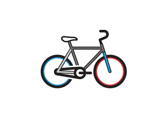 Fototapeta premium Minimalist Bicycle Icon Vector Illustration for Cycling and Transport