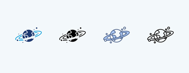 Solar System Multiple Icon Illustration Vector © Siti
