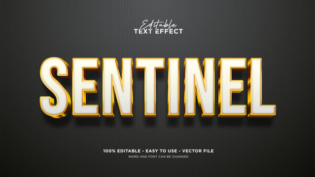 Editable luxury 3d text effect, gold text style effect