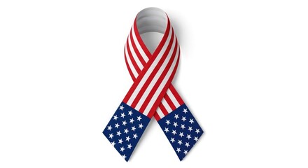 Fototapeta premium Flag day ribbon honoring american patriotism and national flag day celebrations