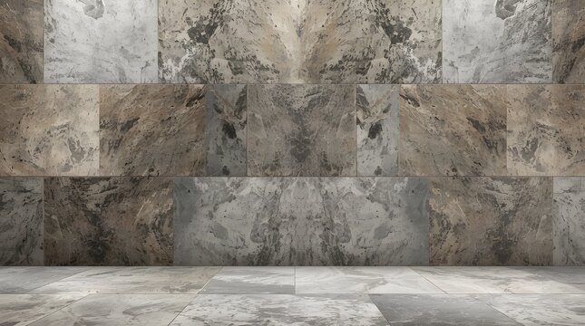 Gray, grey, and brown natural tile stone wall floor background featuring Italian Venetian ceppo di gr&eacute;, characterized by a terrazzo design with a matte, pithy stone texture.