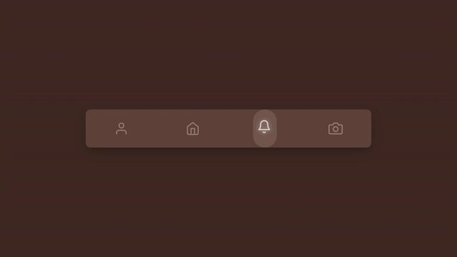 Dark Chocolate Brown Background Minimalist Selection Bar With Subtle White Glowing Avatar Interactive State For Professional Business Software Dashboards And Modern Mobile App Layouts 4K UHD