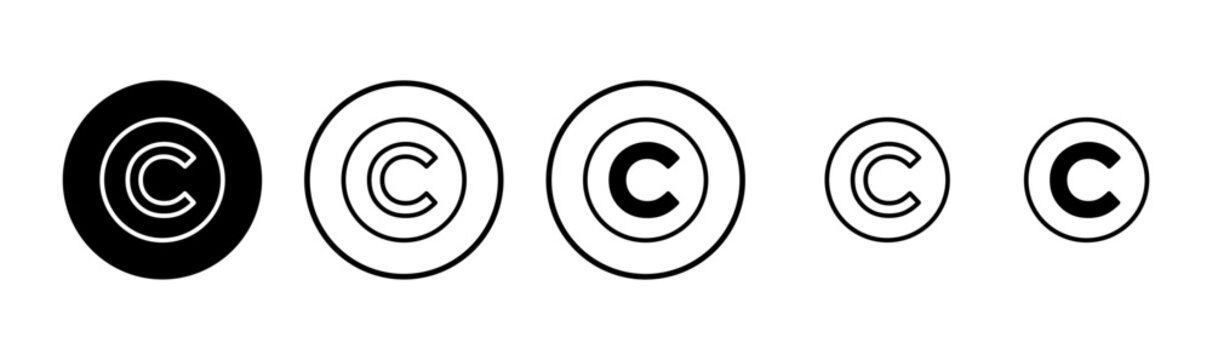 Copyright icon logo design. copyright sign and symbol