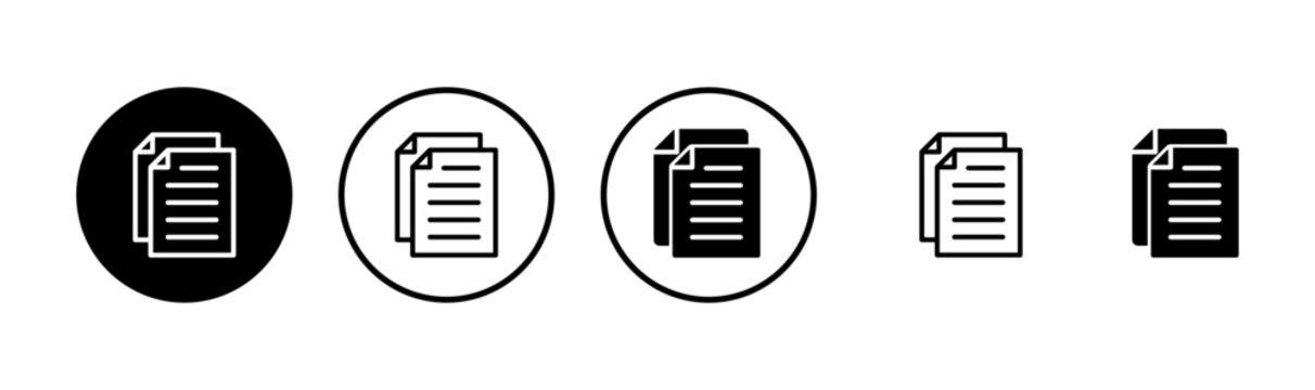 Document icon logo design. Paper sign and symbol. File Icon