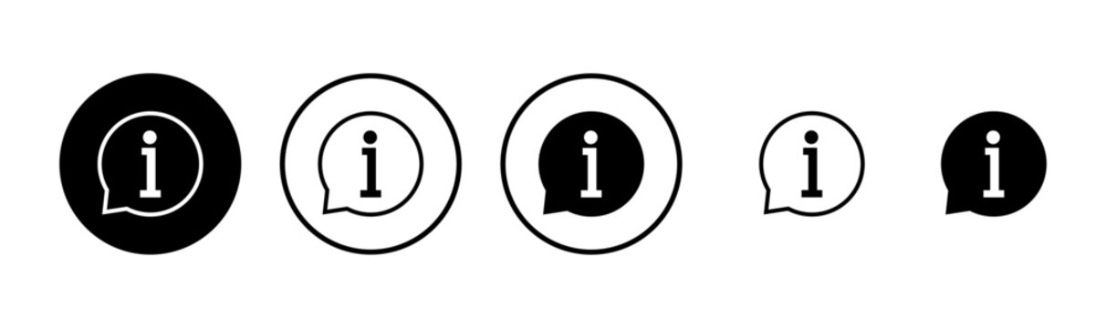 Information sign icon logo design. about us sign and symbol. question mark icon