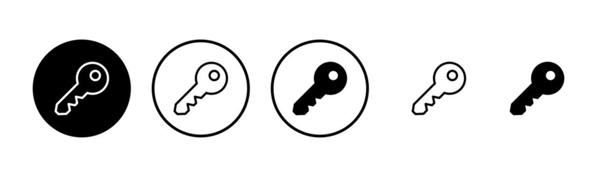 Key icon logo design. Key sign and symbol.