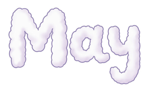 cloud style may lettering