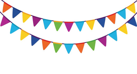 Obraz premium Colorful Triangle Party Flags.