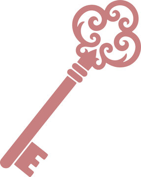 Vintage Ornate Skeleton Key Illustration
