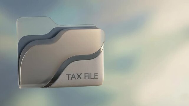Tax Planning File Folder Document Finance Paperwork for Accounting Record Keeping and Compliance, Office Business Archive with Document Storage