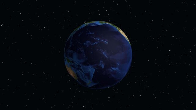 Earth Zoom Animation Transitioning from Space to Maracay Venezuela Location