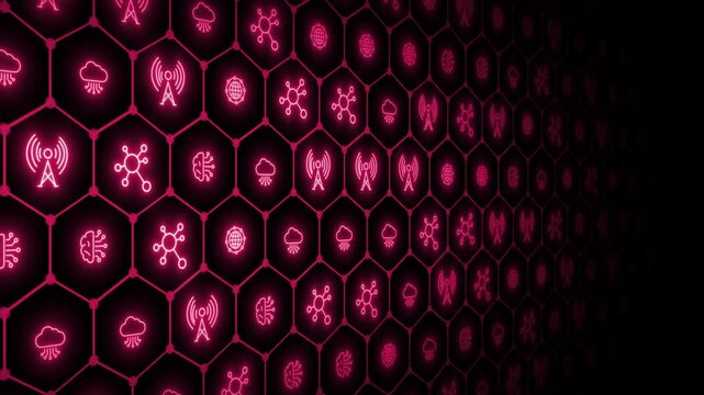 white color glowing nodes connected by lines with blank space digital document and cloud storage futuristic design black technology 3D background