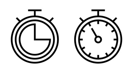 Fototapeta premium Stopwatch icon symbol for apps and websites. Timer sign and symbol. Countdown icon. Period of time