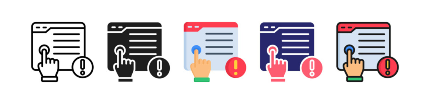 Report Issue Multiple Style Icon Set Collection. 