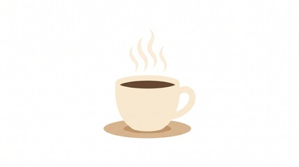 Obraz premium cup of coffee on a white background