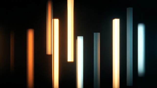 Light bars aligned minimal background