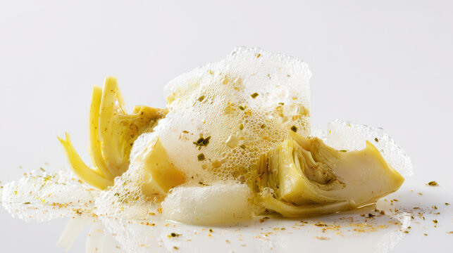 artichoke hearts with lemon vinaigrette on a plate