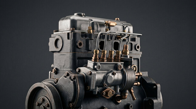 Moteur industriel en gros plan