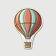 Naklejka premium Colorful Hot Air Balloon Illustration