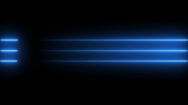 Line background icon animation neon glowing blue color seamless footage show cover magic effect on black background