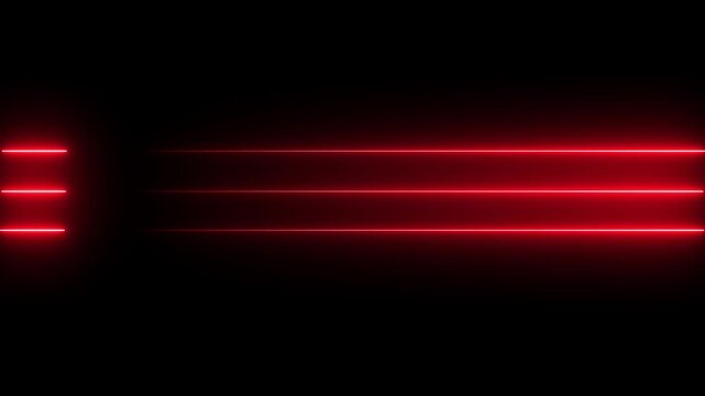 Line background icon animation neon glowing red color seamless footage show cover magic effect on black background