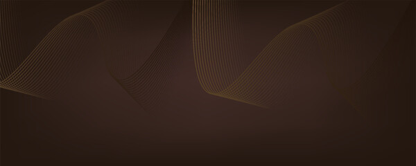 Abstract glowing wave lines on a brown background. Dynamic wave pattern. Abstract background with flowing particles. Business  vector illustration. © Armani