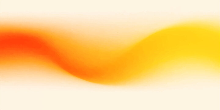 Bright abstract orange background featuring artistic yellow bubbles and flowing sun light waves in a creative vector design pattern for an energetic summer wallpaper