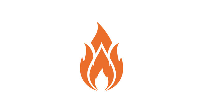 Flame Icon Fire Symbol Graphic.