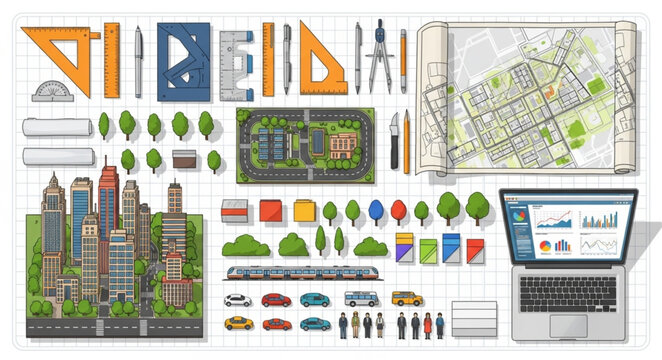 Architectural and Urban Planning Tools and Elements.