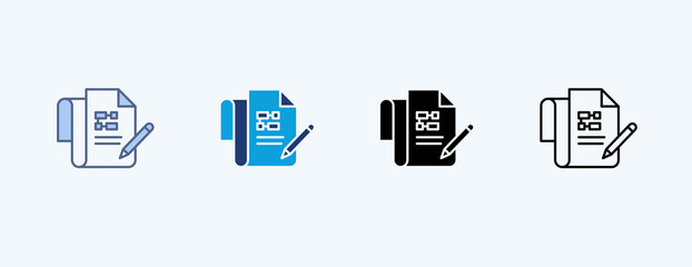 Fototapeta premium Planning Multiple Icon Illustration Vector