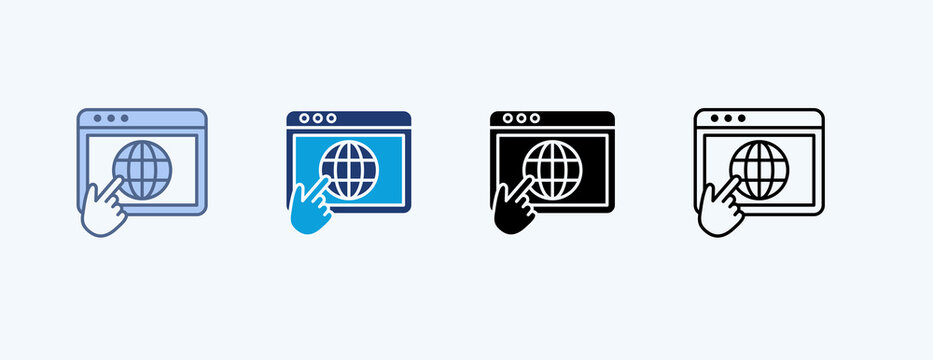 Web Multiple Icon Illustration Vector