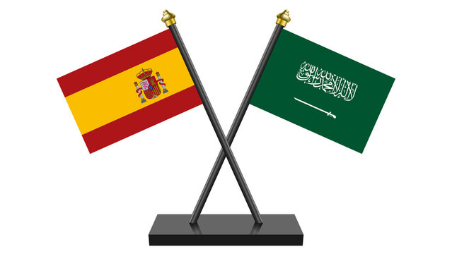 Flag of Saudi Arabia and Spain