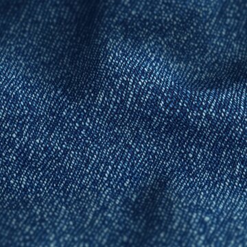 close-up of blue denim fabric showing detailed weave and gentle folds conveying cozy tactile comfort