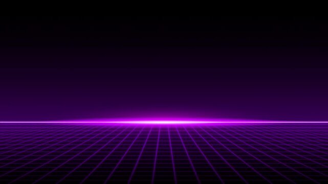 retro future technology background grid line neon light cyber futuristic style