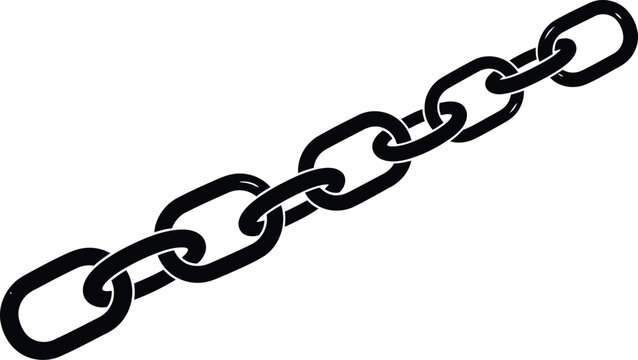 Strong metal chain links for security industrial binding and heavy duty connecting purposes