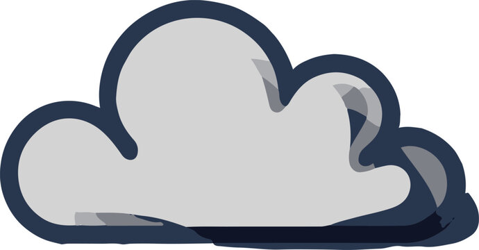 Thunder Cloud Icon Minimal Line Art White Background 1