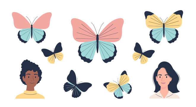 A cheerful illustration of a young man with an afro, radiating positivity and confidence. Perfect for marketing materials needing a diverse and approa