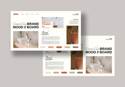Creative Clean Brand Mood Board