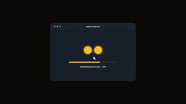 API Handshake Interface Showing Secure Service Connection Progress Bar and Successful Integration Message