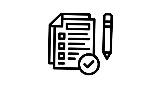 checklist minimalist stroke animation