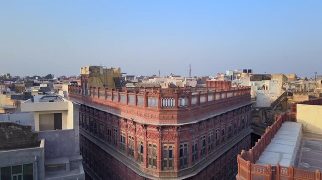 Aerial View of Rampuria Haveli Heritage Architecture in Bikaner Rajasthan India