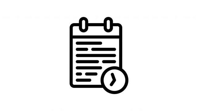notepad minimalist stroke animation