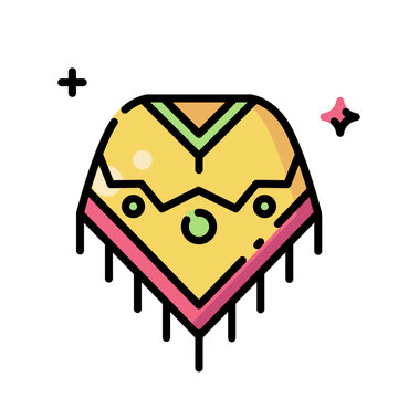 Mexican Poncho Blanket Icon for Cinco de Mayo Vector Illustration