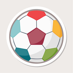Fototapeta premium Colorful Soccer Ball Icon