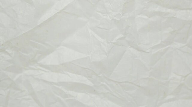 Animated Crumpled Paper, 4K Stop Motion, Green Screen, No Background, Animated White Paper, Paper Wrinkles, Paper Folding