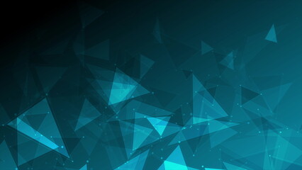 Fototapeta premium Abstract futuristic communication low poly glowing background
