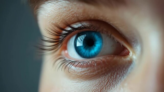 Closed eye eyelash eyelid skin close up macro serene portrait with vivid eye