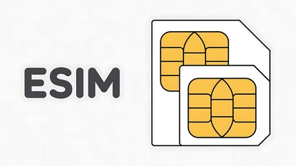 ESIM, electronic sim card, digital sim, mobile phone technology © TaharatJahir