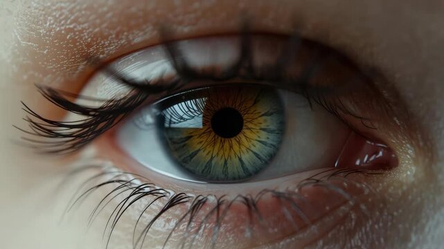 Eyelid eyelash close up skin macro eye green hazel iris texture intimate serene vivid closeup