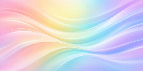 Obraz premium Abstract colorful background with smooth blue and pink waves creates a digital art wallpaper featuring a vibrant rainbow swirl pattern and motion blur vector illustration